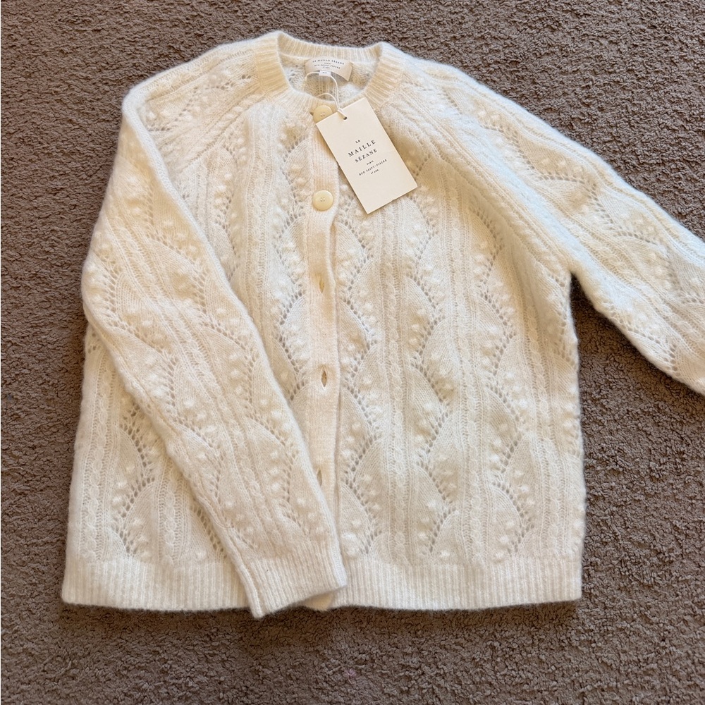 Sezane Ecru cardigan - Picture 2 of 11